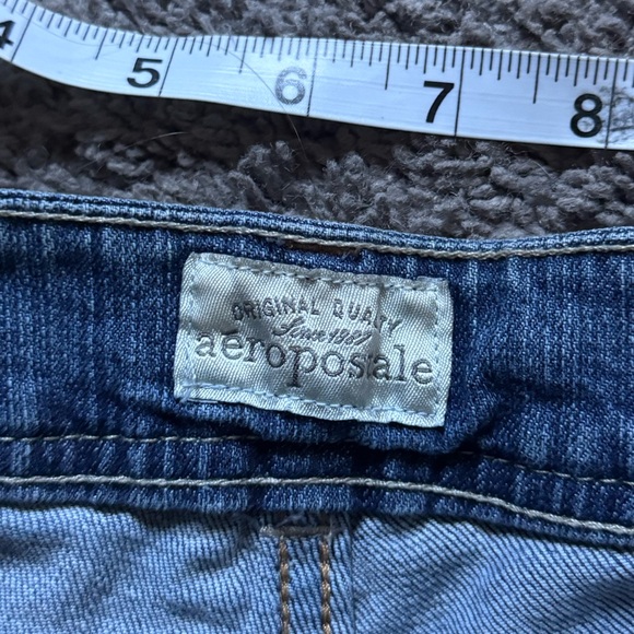 AEROPOSTALE VINTAGE 2000s Super Low-rise Mid-wash Flared Jeans - Picture 3 of 7